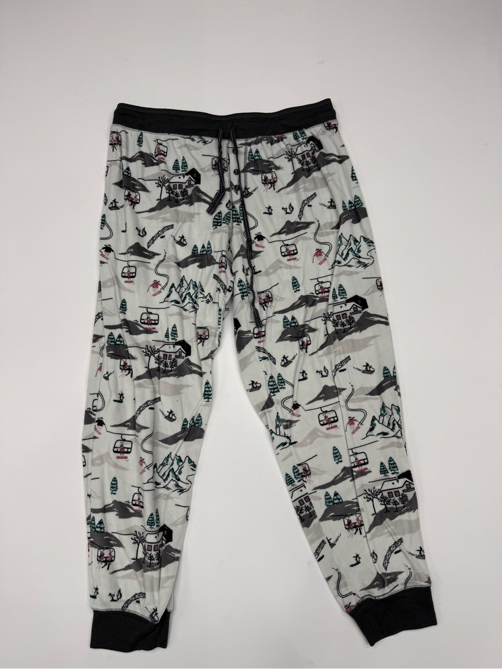 Secret Treasures Winter Ski Resort Novelty Pajama Jogger Pants Size L 12-14